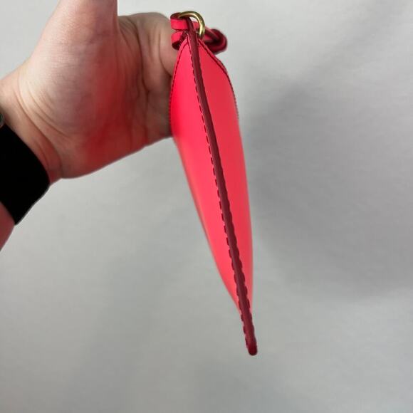 Fossil Neon Vibrant Pink Wristlet Zippered Pouch - Picture 11 of 12